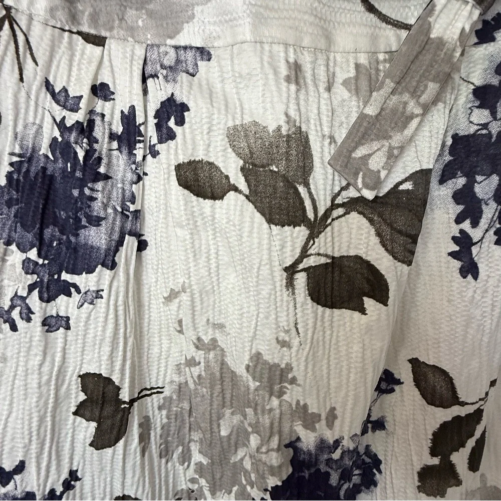 Teri Jon‎ Belted Mini Skirt Floral Size 8 Textured Fabric Above Knee Business